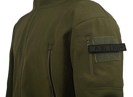 Нашивка Strike Группа крови A (II) Rh+, черный олива