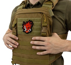 Нашивка Strike "Cyberpunk 2077. Группа Самурай / Samurai. Эмблема" 85 мм