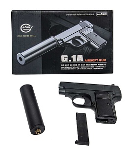 Galaxy Пистолет Colt 25 с глушителем, спринг (g1a)