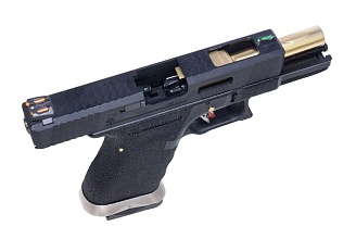Пистолет WE G19 T1 – BK Slide / GD Barrel / BK Frame (we-g003wet-1)