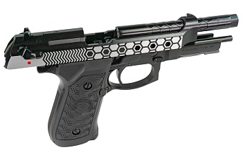 Пистолет WE M92-Hex Cut-2Tone-w/rail-AUTO (we-m014-2t)