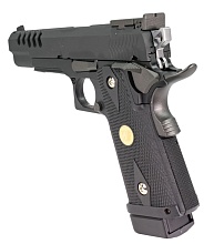 WE Пистолет Colt Hi Capa 5.1 auto, greengas перфорированный кожух, (we-h002at)