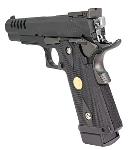 WE Пистолет Colt Hi Capa 5.1 auto, greengas перфорированный кожух, (we-h002at)