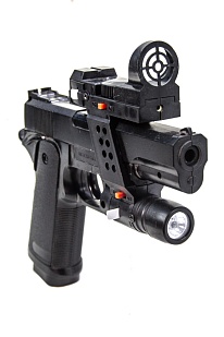 Пистолет Galaxy Colt 1911 с фонарем и коллиматором (g053c)