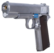 WE Пистолет Colt M1911 A1, greengas, хром (gp109s)