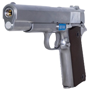 WE Пистолет Colt M1911 A1, greengas, хром (gp109s)