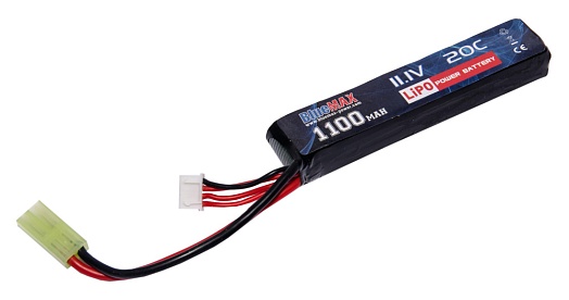 детальное фото для раздела Аккумулятор BlueMax LiPo 11.1В, 1100мАч, 20C, АК интернет-магазин "Планета страйкбола»