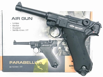Пистолет пневматический Gletcher Parabellum P08 4.5мм