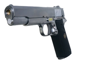 Пистолет WE Colt M1911 A1, хром, M.E.U. (we-e006a-tac)