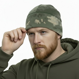 детальное фото Шапка Strike Милитари-250 флис A-TACS Camo интернет-магазин "Планета страйкбола"