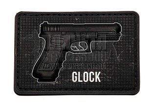 детальное фото Нашивка Zlo "Glock" пвх черный интернет-магазин "Планета страйкбола"
