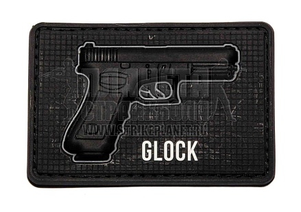 детальное фото Нашивка Zlo "Glock" пвх черный интернет-магазин "Планета страйкбола"