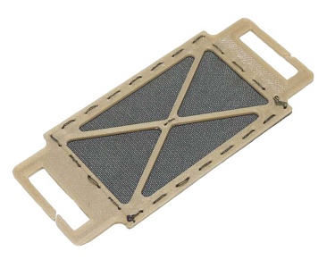 Патч панель Strike 75 х 50 мм липучка велкро на MOLLE для нашивок / шевронов, пластик, олива