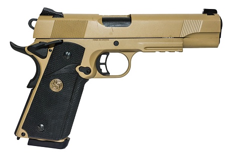 Пистолет KJW Colt M1911 MEU, tan, greengas (kp-07.gas-tan)