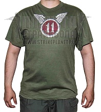 футболка rothco vintage "11 th airborne" m олива