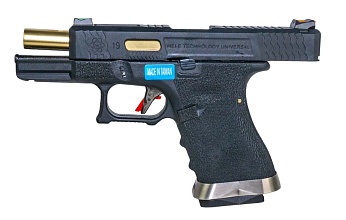 Пистолет WE G19 T1 – BK Slide / GD Barrel / BK Frame (we-g003wet-1)