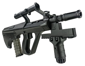 Автомат Snow Wolf Steyr AUG с прицелом и ремнем, черный (sw-020tabk)