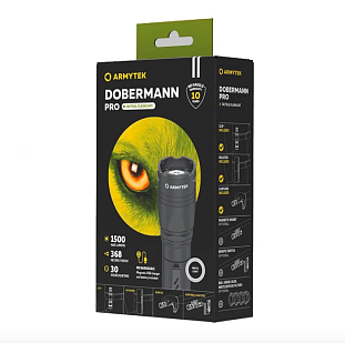 Фонарь Armytek Dobermann Pro Magnet USB Белый (f07501c)