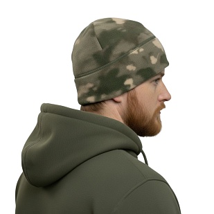 Шапка Strike Хелико-250 флис р-р 56, A-TACS Camo