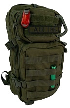 Нашивка Strike Группа крови A (II) Rh-, черный олива